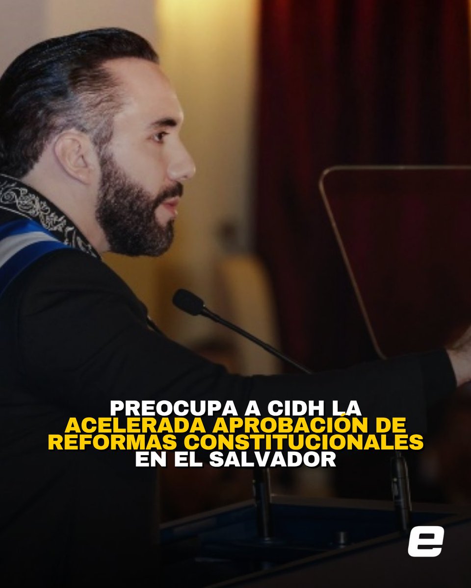 #Noticias | CIDH advierte que la acelerada aprobación de reformas constitucionales en El Salvador es un “serio retroceso” para la democracia y el Estado de derecho.

Lee más 👉 bit.ly/4100OKG