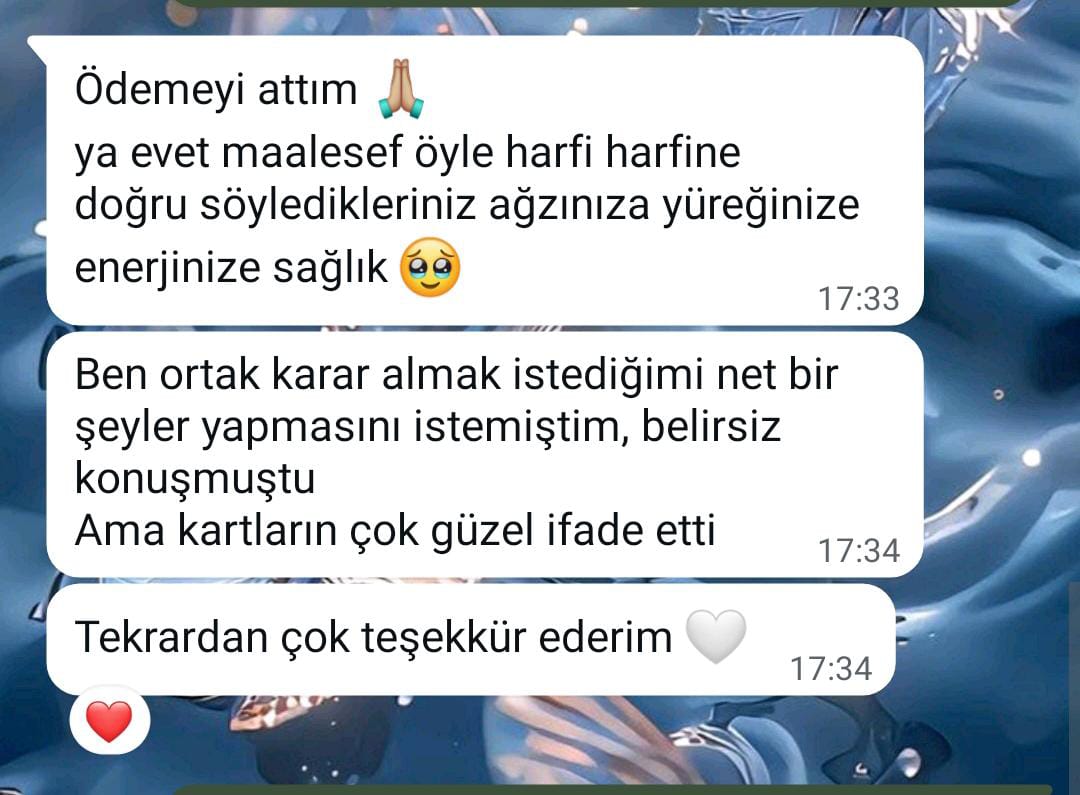 #Tarot geri dönüşü 💕