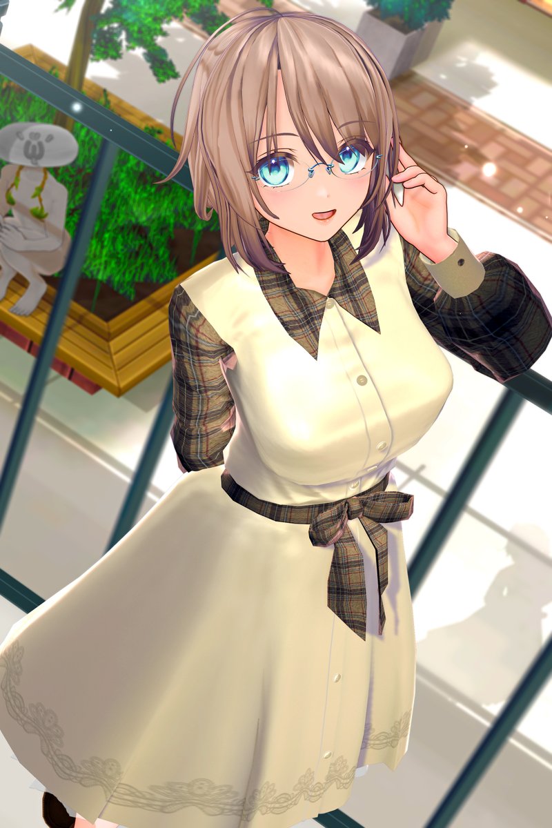 #cm3d版深夜の真剣エディット60分一本勝負
お題「眼鏡　しゃがみ」
眼鏡おねえさん
#COM3D2