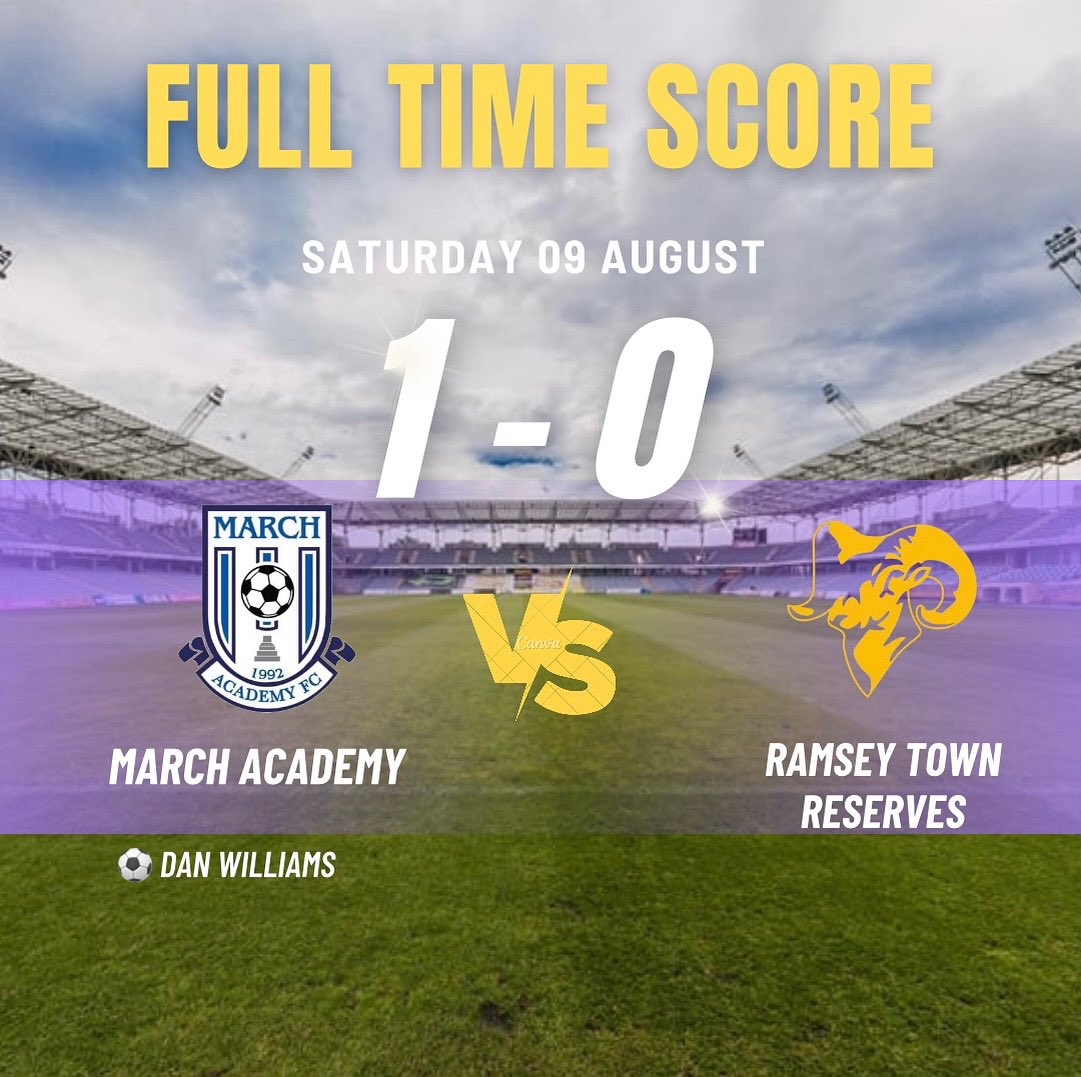 March Academy (@academymarch) on Twitter photo A close game but we come out on top. Both sides had chances and a 1-0 scoreline is perhaps a surprise but thanks to Danโs header from Ollieโs corner, we keep our first clean sheet in preseason & secure a second win. ๐ช๐ผ
Thanks & good luck to <a href="/ramsey_town/">Ramsey Town F.C</a> Res for the new season. A close game but we come out on top. Both sides had chances and a 1-0 scoreline is perhaps a surprise but thanks to Danโs header from Ollieโs corner, we keep our first clean sheet in preseason & secure a second win. ๐ช๐ผ
Thanks & good luck to <a href="/ramsey_town/">Ramsey Town F.C</a> Res for the new season.