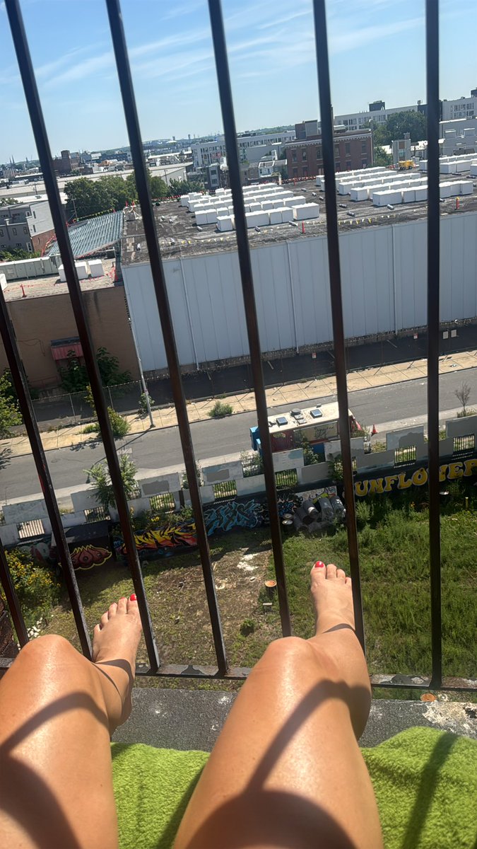 Catch me on the balcony greased up 🤣 all summer long.