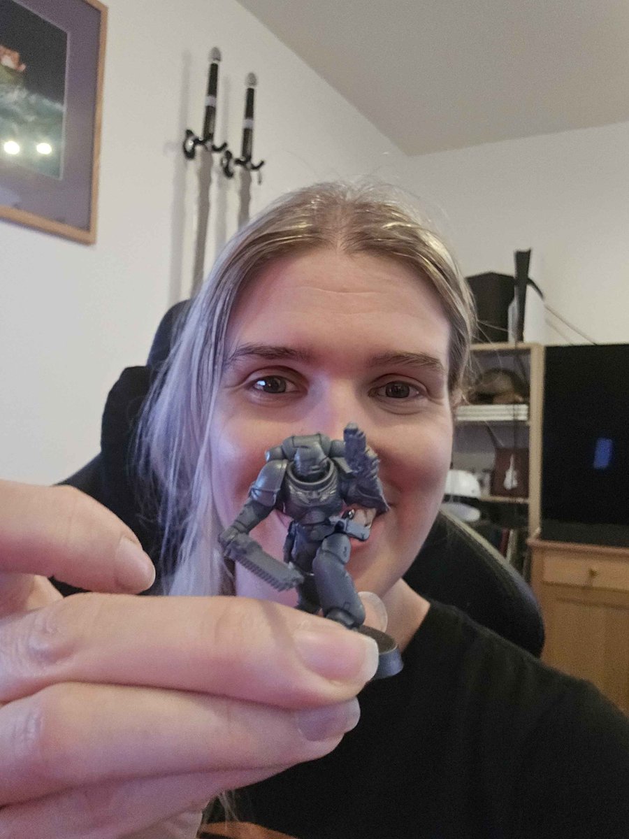 Had a great time assembling the mini of the month at Warhammer Peterborough today. He's a fun little space wolf :) Thank you Ashley!