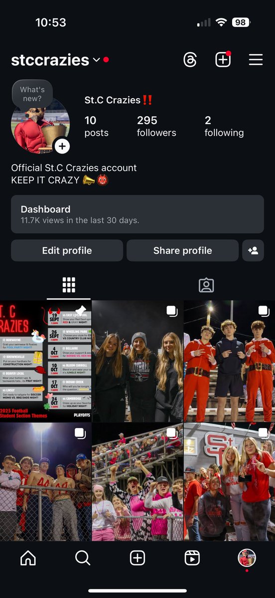 Here’s your reminder to follow our Instagram account for themes, updates, and photos this season!! @stccrazies