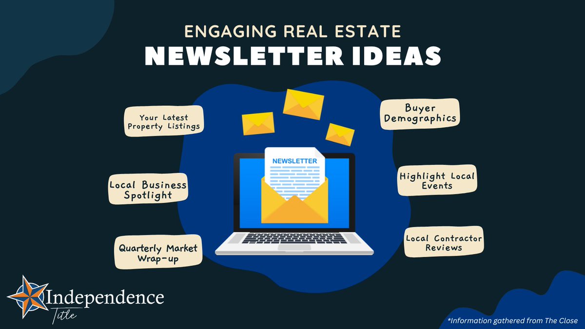 IndependenceTX's tweet image. 📬 Revamp your real estate newsletter in 2025!

Get creative content ideas to boost engagement, build trust &amp;amp; stay top of mind. 💡🏡

From market tips to client spotlights—newsletters still deliver big results.

👉 tinyurl.com/mvw8hucp

#RealEstateMarketing #NewsletterTips…