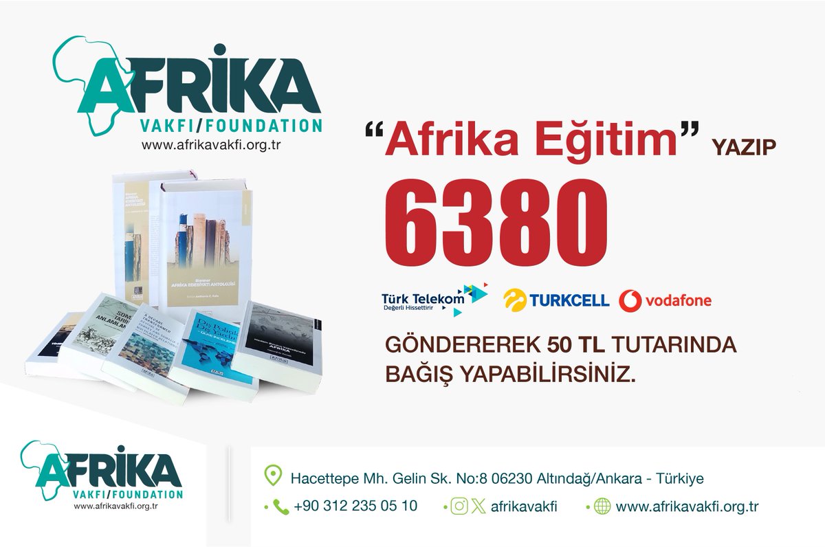 📢 Afrika bölgesi hakkında bilgi üretimimizi sürdürmemiz, uzman kadrolar yetiştirmemiz ve Türkiye’nin bu bölgeyle kurduğu bağları güçlendirmemiz açısından bu anlamlı yolculuğumuzda sizlerin destekleri hayati öneme sahiptir. Eğitime ve bilgiye yapacağınız her katkı, hem