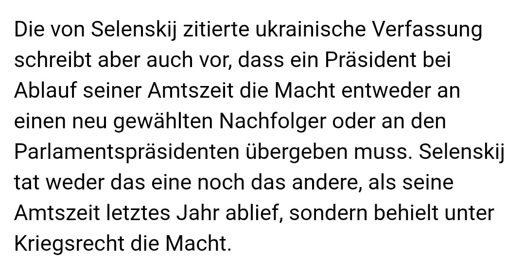 US-Sondergesandter WITKOFF hat in🇷🇺Fortschritte zur Beendigung d Krieges zwischen🇷🇺+🇺🇦erzielt,d einen Gebietsaustausch zwischen beiden Ländern vorsehen.
SELENSKY lehnt dies ab mit "Wir werden unser Land nicht verschenken"und beruft sich auf d🇺🇦Verfassung, die weiteres festlegt 👇🏾