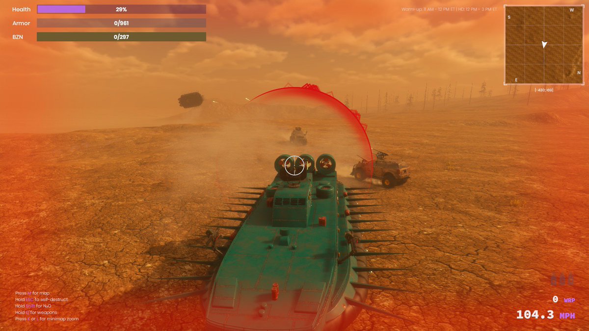 The event starts now! Let’s have some fun this weekend 🔥

Like and retweet ⤵️

Warm-up: 11 AM - 12 PM ET 
High $BZN distro: 12 PM - 3 PM ET

🖥️Game Download: warriders.com/downloads/
🆓Free vehicle for all new players.

#P2E #NFTs #blockchaingame #NFT