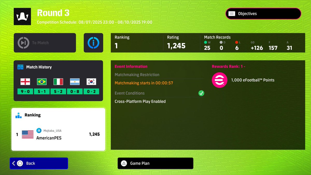 Well, I'm on top of the US rankings, but it's kinda whatever since we're not even in FIFAe! 🫠🥲 #Rankings #FIFAe