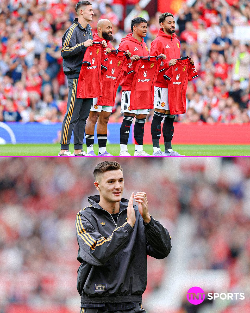 kamerwatchdog's tweet photo. 🚨🔴 Old Trafford welcomes the new Red Devils!

🇸🇮 Benjamin Šeško
🇨🇲 Bryan Mbeumo
🇵🇾 Diego León
🇧🇷 Matheus Cunha

The Theatre of Dreams just got four new stars. 🌟🔥
#MUFC | #WelcomeToUnited https://t.co/e2nsxbsJBJ