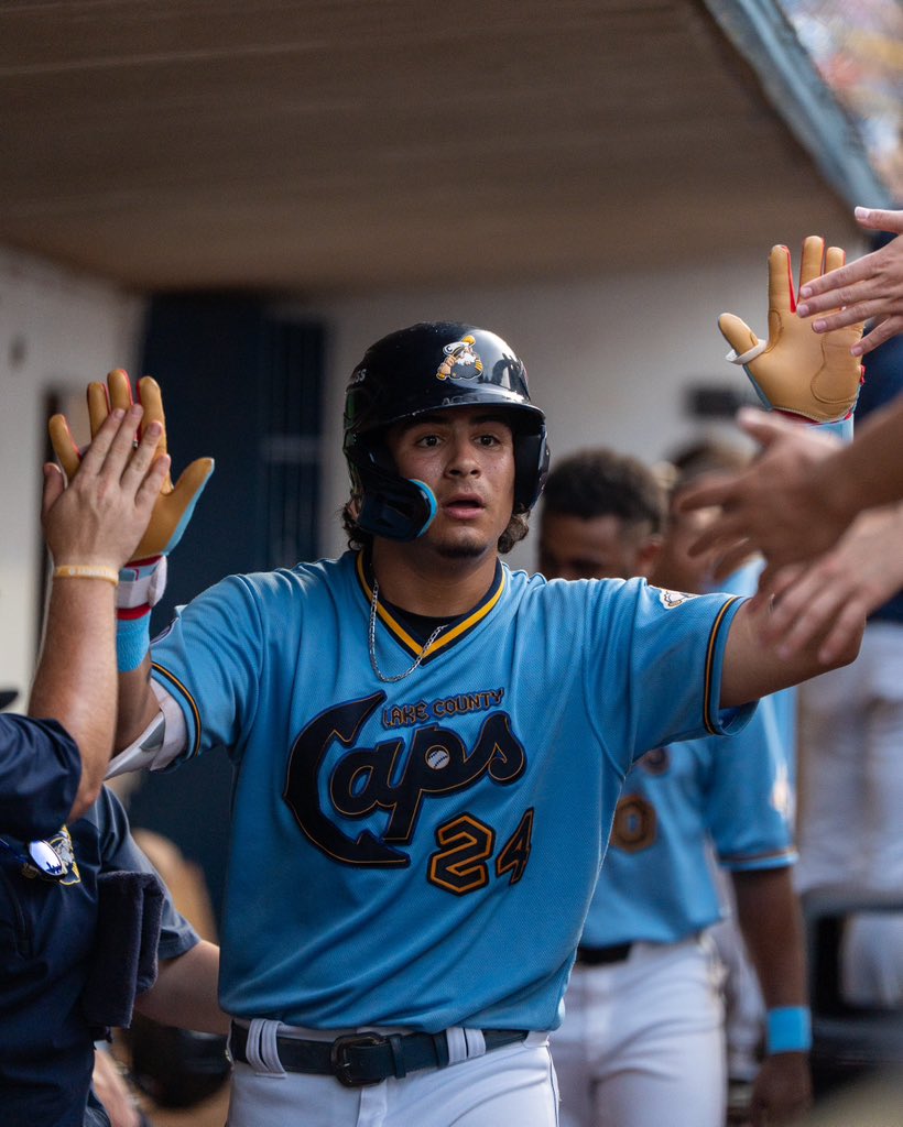 Logan Potosky (@loganpotosky) on Twitter photo Ralphy Velazquez’s Midwest League ranks over his last 30 G (since 6/28):
- 65 TB (1st)
- 15 XBH (T-1st)
- .325 AVG (2nd)
- .542 SLG (2nd)
- .938 OPS (2nd)
- 39 H (T-2nd)
- 21 RBI (4th)
- 5 HR (T-4th)
- 9 2B (T-5th)
<a href="/MLBPipeline/">MLB Pipeline</a>’s No. 9 Guardians prospect is ON FIRE! 🔥 Ralphy Velazquez’s Midwest League ranks over his last 30 G (since 6/28):
- 65 TB (1st)
- 15 XBH (T-1st)
- .325 AVG (2nd)
- .542 SLG (2nd)
- .938 OPS (2nd)
- 39 H (T-2nd)
- 21 RBI (4th)
- 5 HR (T-4th)
- 9 2B (T-5th)
<a href="/MLBPipeline/">MLB Pipeline</a>’s No. 9 Guardians prospect is ON FIRE! 🔥