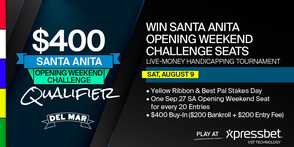 Tyler Frausto (@wageringtyler) on Twitter photo Playing <a href="/DelMarRacing/">Del Mar Racetrack</a> today? Jump into our $400 tournament for a shot at the $4,000 Santa Anita Opening Weekend Challenge (Sept 27)! 🏇🔥
Details: xpressbet.com/cal-400-7-26-25 Playing <a href="/DelMarRacing/">Del Mar Racetrack</a> today? Jump into our $400 tournament for a shot at the $4,000 Santa Anita Opening Weekend Challenge (Sept 27)! 🏇🔥
Details: xpressbet.com/cal-400-7-26-25