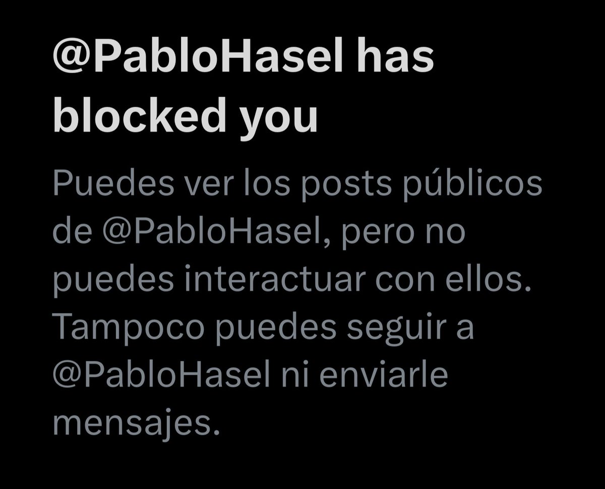 Bloqueada por tuitear. Empate.