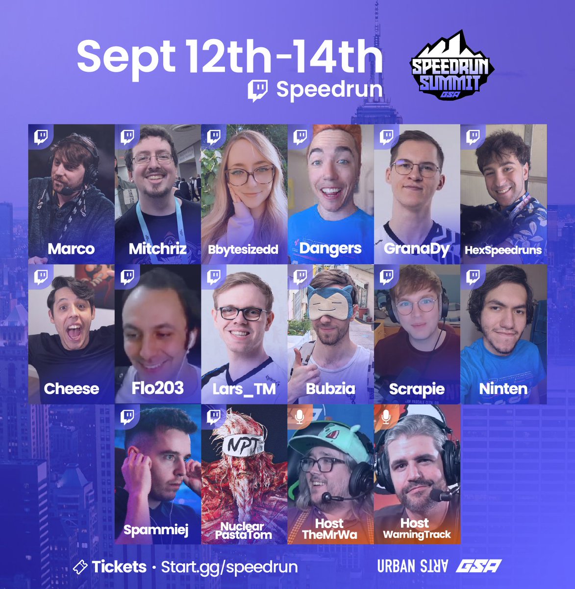GlobalSpeedrun's tweet image. The full Speedrun Summit 2025 lineup 🔥