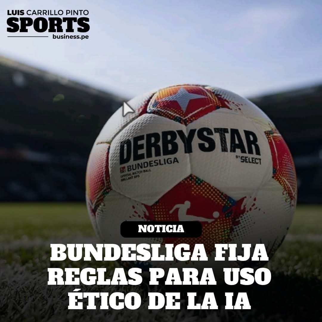 📌La Bundesliga International GmbH implementó un código de ética para el uso de IA generativa en sus contenidos, con el objetivo de garantizar autenticidad, evitar fake news y promover transparencia. Todo material creado o procesado con IA estará identificado, contará con