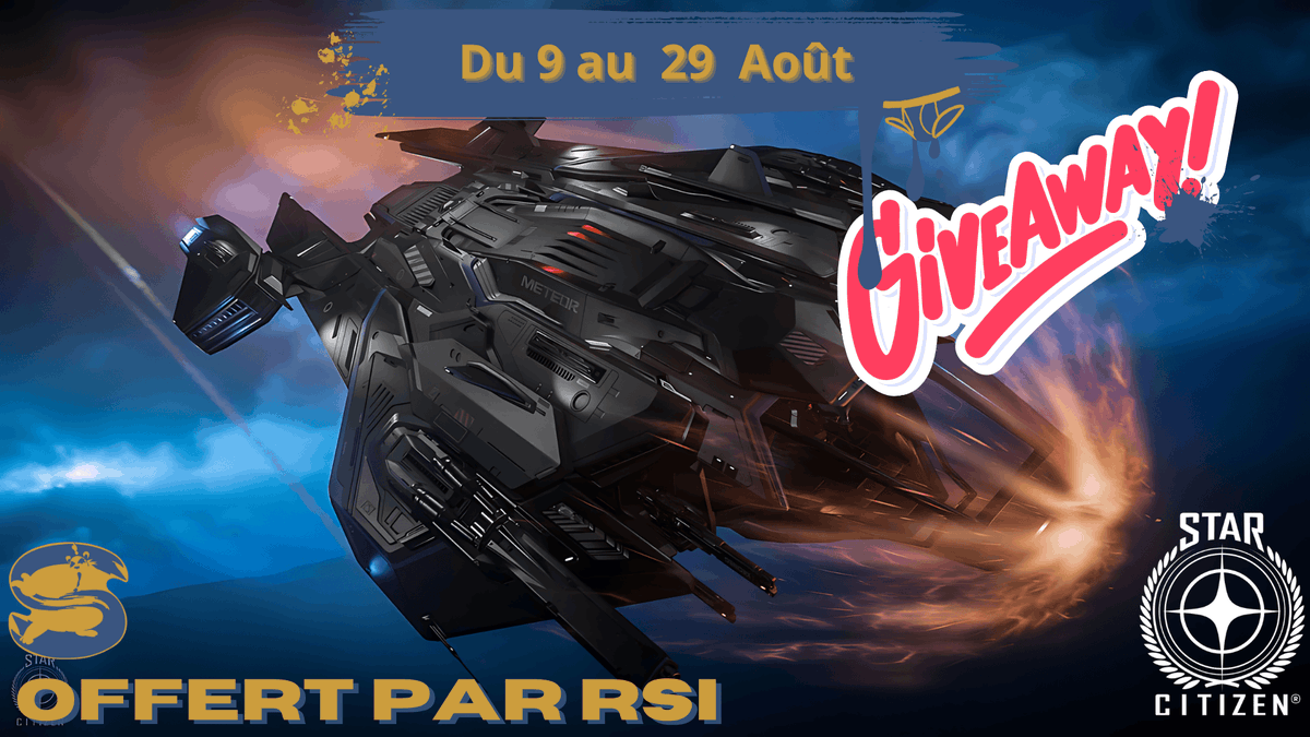 ShadOc_TV (@shadoc_tv) on Twitter photo Un Game Package RSI Meteor offert par
<a href="/RobertsSpaceInd/">Star Citizen</a>
ร gagner sur la chaรฎne. Concours du 9 au 29 Aoรปt, bonne chance ร tous et un grand merci ร CIG ๐ฅฐ
gleam.io/6oWK2/alpha-42โฆ Un Game Package RSI Meteor offert par
<a href="/RobertsSpaceInd/">Star Citizen</a>
ร gagner sur la chaรฎne. Concours du 9 au 29 Aoรปt, bonne chance ร tous et un grand merci ร CIG ๐ฅฐ
gleam.io/6oWK2/alpha-42โฆ
