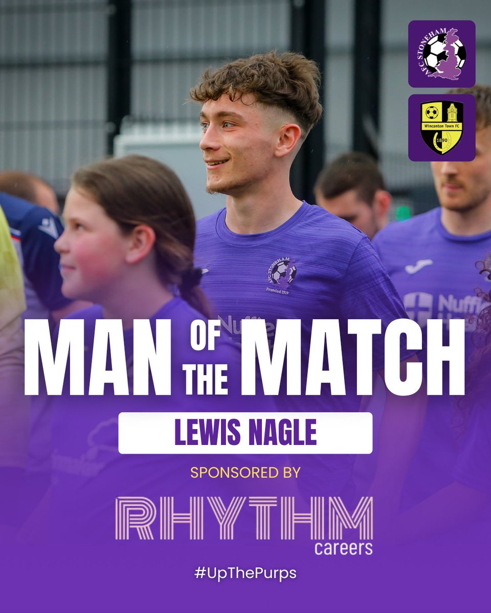 Congratulations to Lewis Nagle who was awarded MOTM for a good performance vs Wincanton Town including a great free kick. 

Nagle is sponsored by Rhythm Careers who we thank for their continued support! 

#UpThePurps 💜⚽️