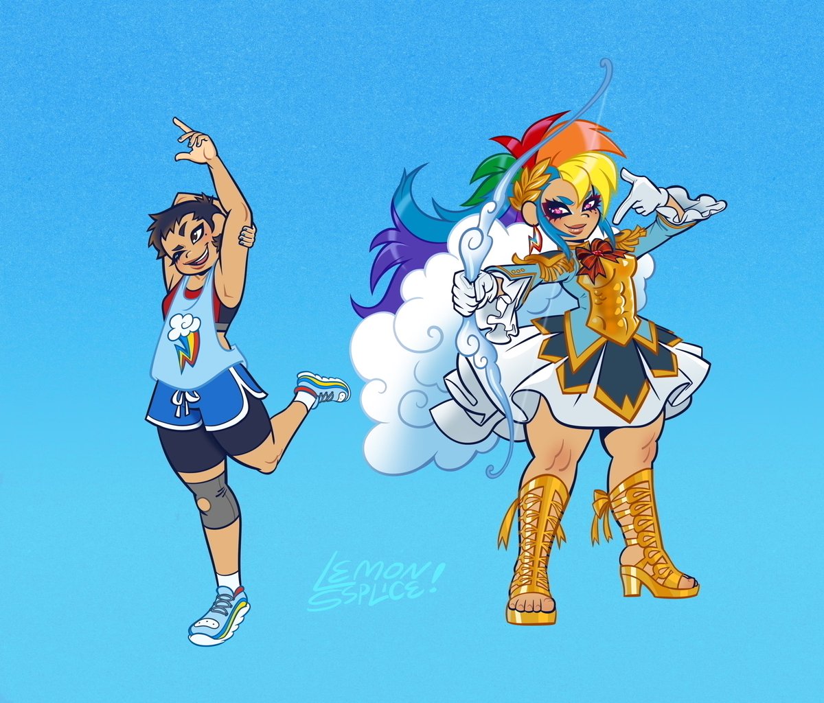 magical girl rainbow dash ‼️🌩️🌈