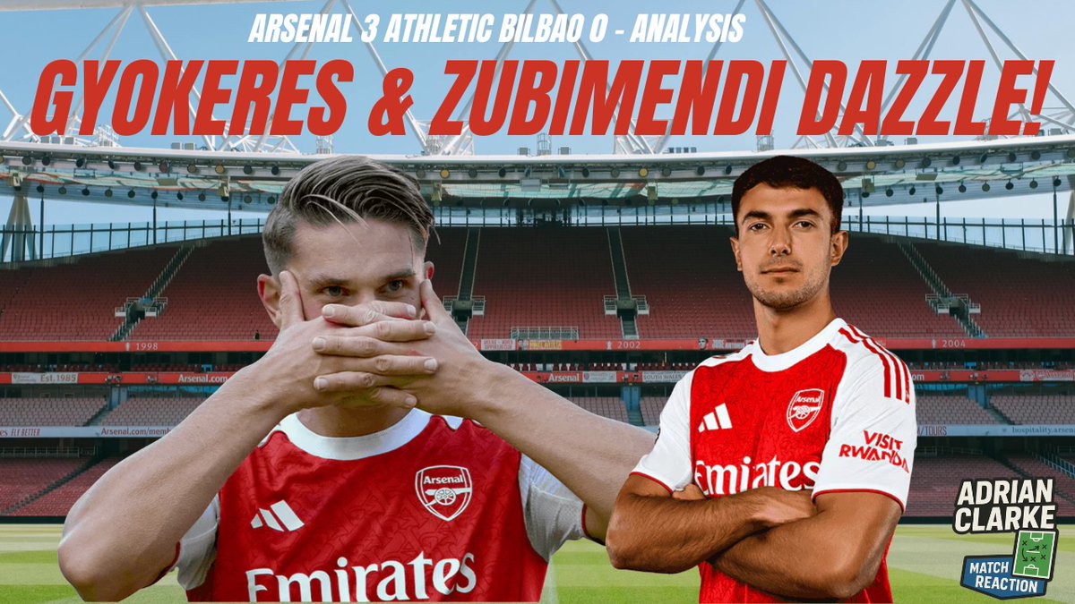 adrianjclarke's tweet image. My analysis of Arsenal's performance today is up on my YouTube channel!

New boys flying, Rice role, runners, positives &amp;amp; more...

Check it out 👇🏻

youtu.be/lHgZHfknXeU