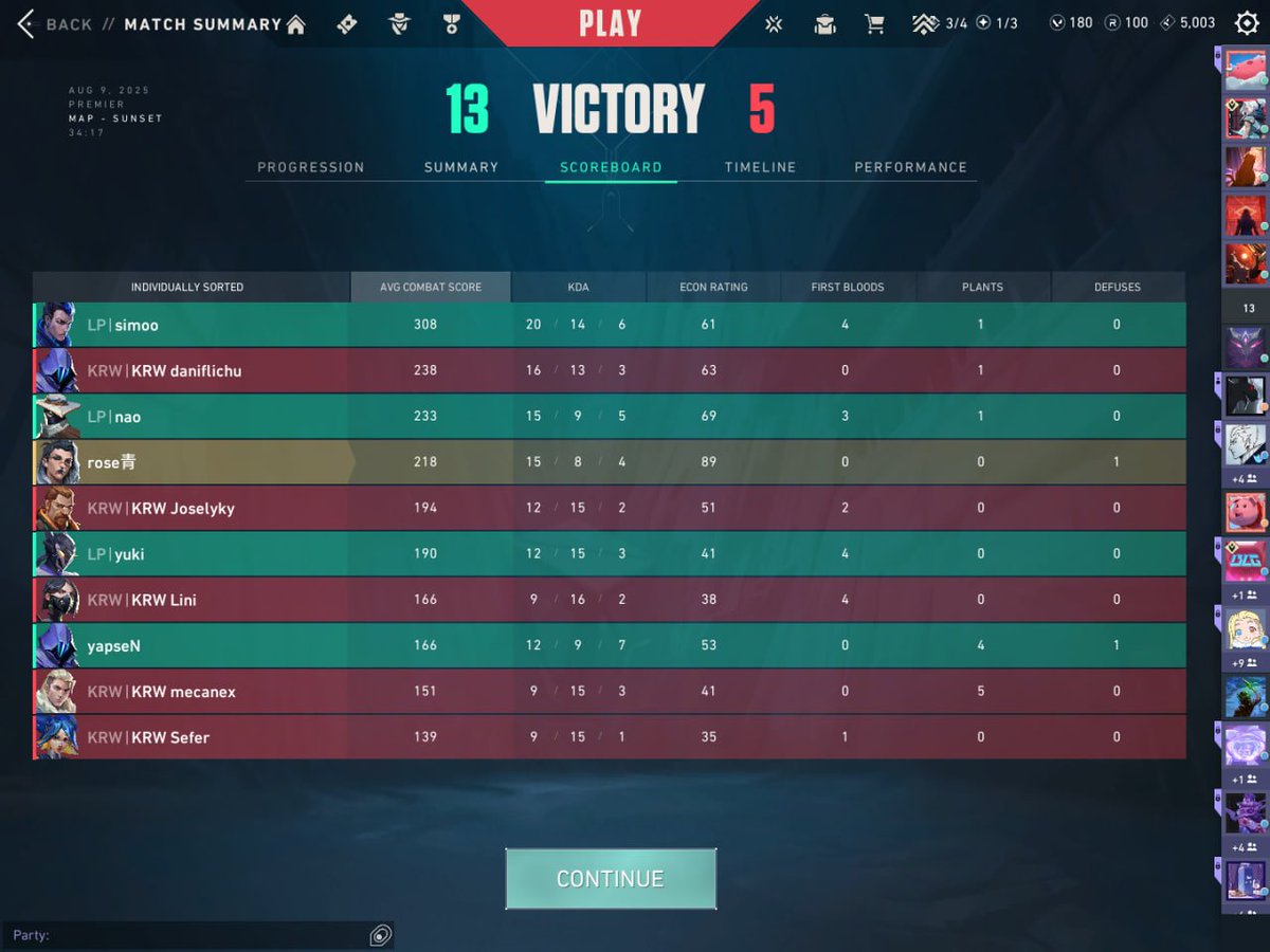 rosevalRU's tweet image. 13-11 win vs VOLKANIC Team
13-5 win vs Krown Revenge
IM PLAYING WITH 100PING so its good start for me @vlrSnow @yapsennn @Simooooh17 @assu_val  gj boys