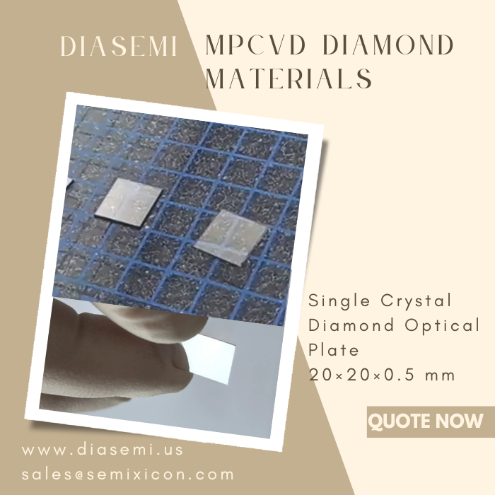 DiamondSemi's tweet photo. DIASEMI – Trusted Supplier of MPCVD Diamond Materials
https://t.co/uA2KnsvD67
sales@semixicon.com
#MPCVDdiamond #CVDsinglecrystaldiamond #singlecrystaldiamondsubstrate #opticaldiamondplate #diamondwafer #diamondlaseroptics #infrareddiamond #diamondopticalwindow #diamondmaterials https://t.co/OmeeuIuLlC