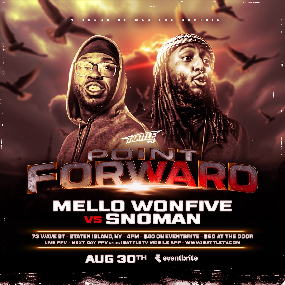 iBattlePromo's tweet image. 3 weeks. #POINTFORWARD 
Tickets on Eventbrite. Streaming only on the iBattleTV app for $25.