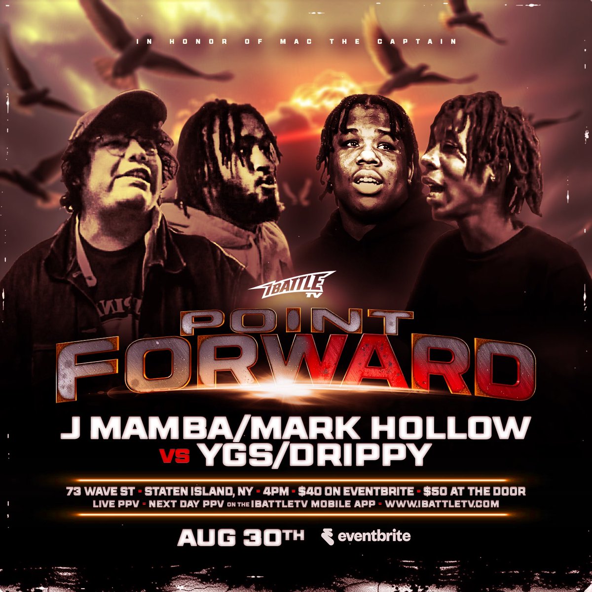 iBattlePromo's tweet image. 3 weeks. #POINTFORWARD 
Tickets on Eventbrite. Streaming only on the iBattleTV app for $25.