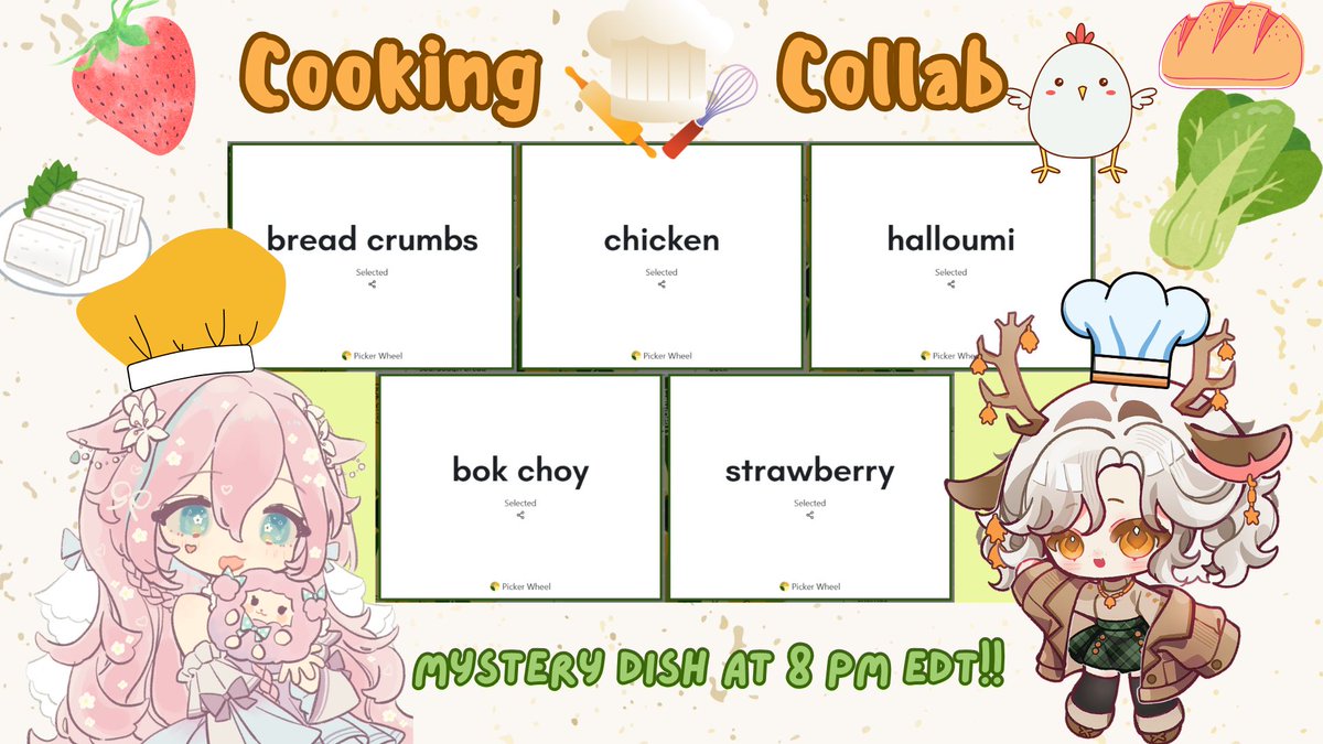 Opal Stardoe✨🦌 (@opalstardoe) on Twitter photo Join me tonight at 8pm EDT for a Cooking Collab with my friend <a href="/fuawna/">fawna ふぁな 🌸🍡 con prep arc..!</a> ! We'll be making dishes with ingrediants randomly selected by our communities!! Join me tonight at 8pm EDT for a Cooking Collab with my friend <a href="/fuawna/">fawna ふぁな 🌸🍡 con prep arc..!</a> ! We'll be making dishes with ingrediants randomly selected by our communities!!