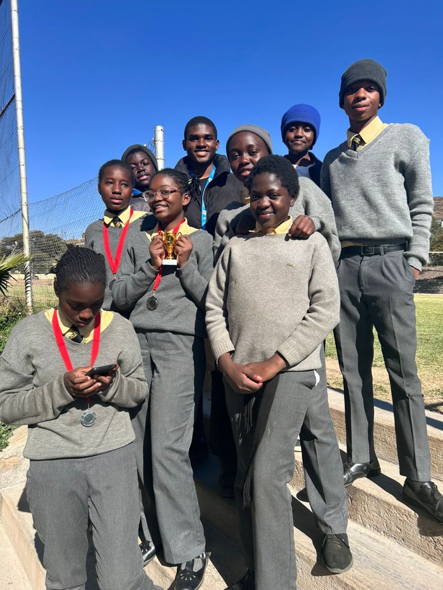 hagedebate's tweet photo. Our juniors have done it again by scooping glory at the just held Round Robin Debate Championships.
Our winning team came in second place to St George's Diocesan School.
Winning speakers: Aino Negumbo, Frieda Ndipwashimwe and Ndinelao Willehelm
Huge congratulations!! https://t.co/S7UaGHDTxA
