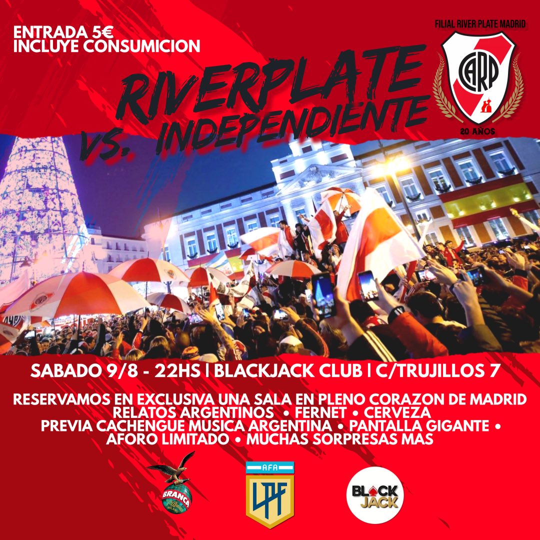Ya estamos en Black Jack en pleno centro de Madrid, viviendo la previa para ver al campeón… los esperamos!