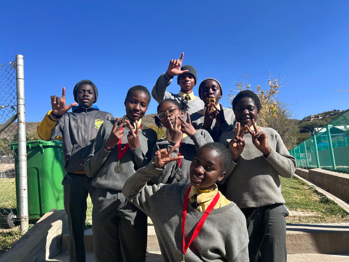 hagedebate's tweet photo. Our juniors have done it again by scooping glory at the just held Round Robin Debate Championships.
Our winning team came in second place to St George's Diocesan School.
Winning speakers: Aino Negumbo, Frieda Ndipwashimwe and Ndinelao Willehelm
Huge congratulations!! https://t.co/S7UaGHDTxA