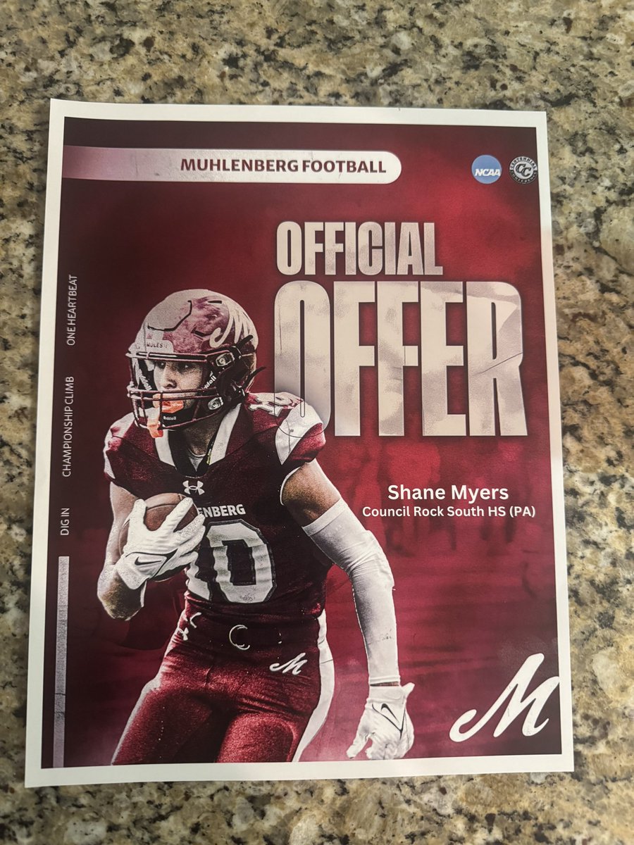 Shane Myers (@shanemyers_24) on Twitter photo Super excited to have received an offer from Muhlenberg!! Thanks to <a href="/Coach_Frantz/">Greg Frantz</a> for the opportunity!
<a href="/CJSzydlik/">CJ Szydlik</a> <a href="/CRSFootball/">CR South Football</a> Super excited to have received an offer from Muhlenberg!! Thanks to <a href="/Coach_Frantz/">Greg Frantz</a> for the opportunity!
<a href="/CJSzydlik/">CJ Szydlik</a> <a href="/CRSFootball/">CR South Football</a>