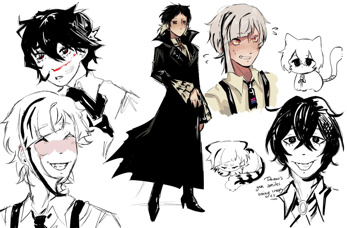 OCTAGAVA's tweet image. Some random doodles, I was trying a new brush

#BSDtwt