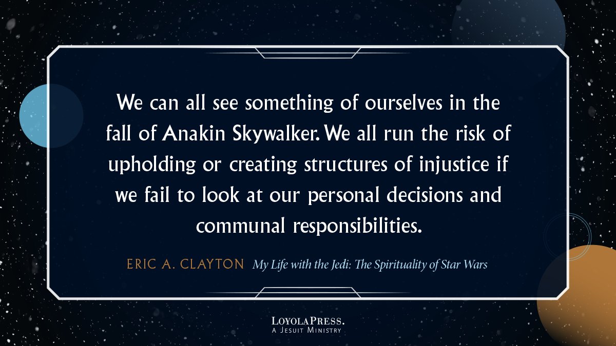 Loyola Press (@loyolapress) on Twitter photo Take time to reflect this weekend on a quote from <a href="/eclaytopia/">Eric A. Clayton</a>'s book "My Life with the Jedi." We all face moments where our choices matter. Real change begins when we take responsibility for both. #MyLifewiththeJedi bit.ly/478s0Ho Take time to reflect this weekend on a quote from <a href="/eclaytopia/">Eric A. Clayton</a>'s book "My Life with the Jedi." We all face moments where our choices matter. Real change begins when we take responsibility for both. #MyLifewiththeJedi bit.ly/478s0Ho