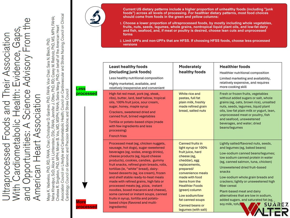 ALIMENTOS ULTRAPROCESADOS Y SALUD CARDIOMETABÓLICA 

Recomendaciones de la AHA.

¡¡¡A leer, zagales!!!

ahajournals.org/doi/full/10.11…