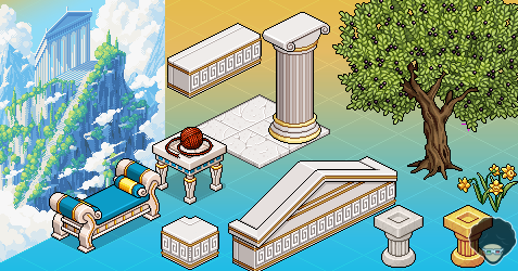 habtium's tweet photo. 📣 ¡#Habbo comparte las novedades para la campaña de septiembre 2025 con temática del "Templo del Olimpo"! ⚡🏛

➡️ Encuentra todas las imágenes de los furnis, crackeables, crafteo, RAROS y Coleccionables de #HabboCollectibles en: https://t.co/aFJiVkWSZh https://t.co/io6hNuW40a