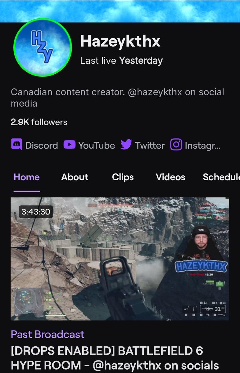 hazeykthx's tweet image. I&apos;m so close to 3000 on Twitch! 

Do you like Battlefield 6, random shenanigans, and an active community of amazing people? 

Drop a follow and help reach this next milestone🙏❤️