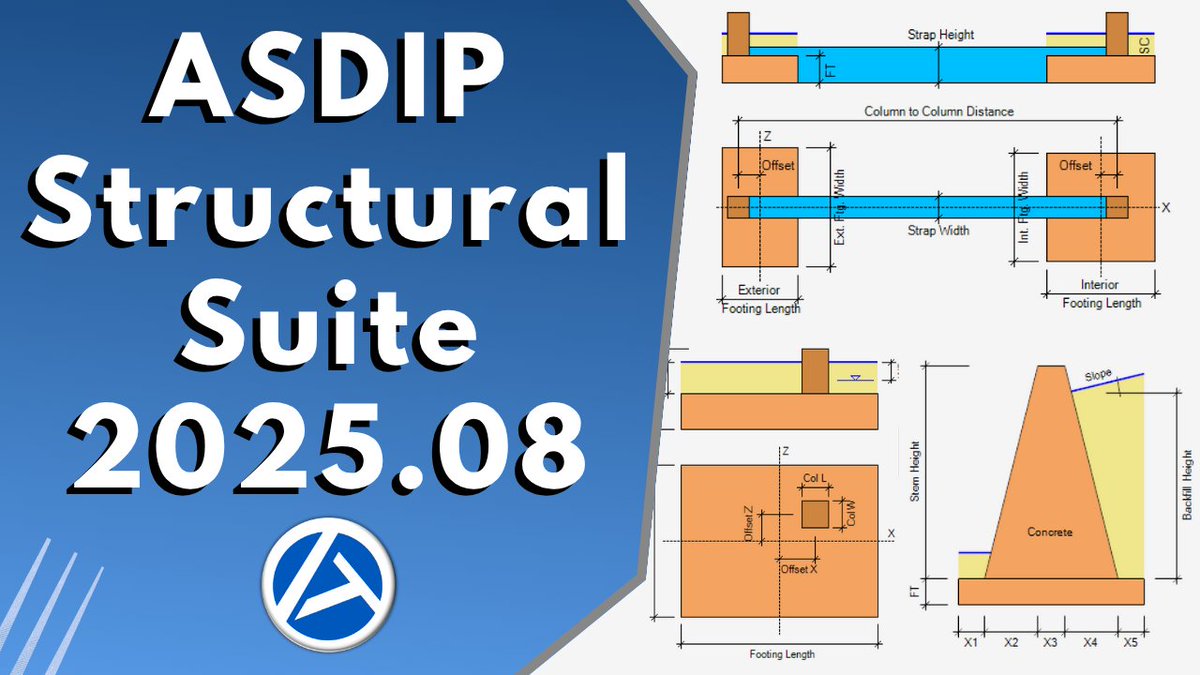sscscv's tweet photo. 🏗️ ASDIP Structural Suite 2025.08 – All-in-one software for professional structural design

🎥 Watch Now: https://t.co/l9kfkxytr7

#ASDIP #StructuralEngineering #CivilEngineering #StructuralDesign #FoundationDesign #BeamDesign #ColumnDesign #EngineeringSoftware https://t.co/pttBT3Wtfv