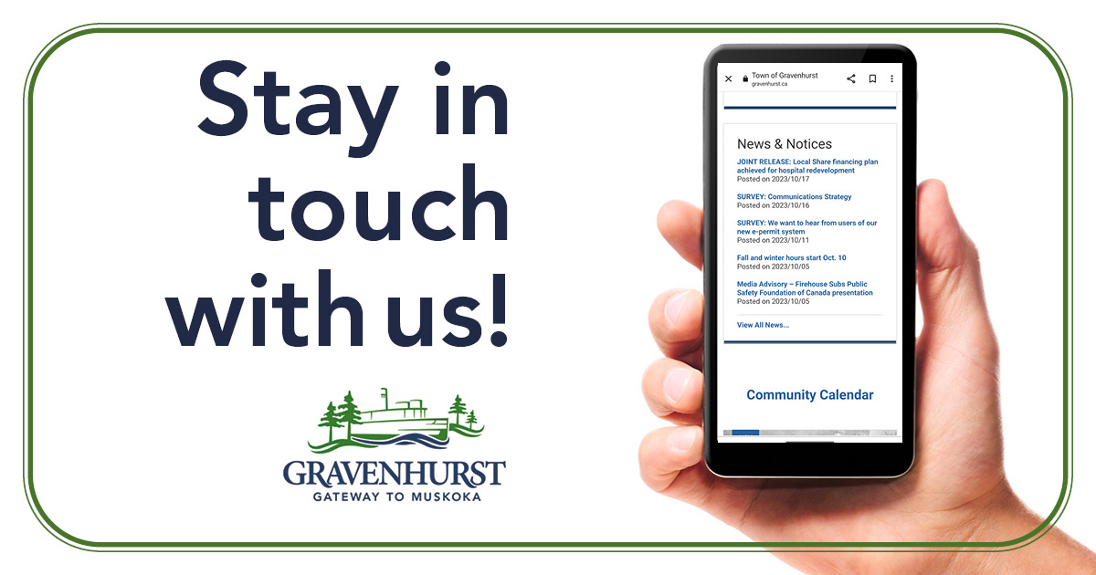 When it comes to staying connected with the Town of Gravenhurst you’ve got options. Learn more on our website: ow.ly/vy2S50SxOV5