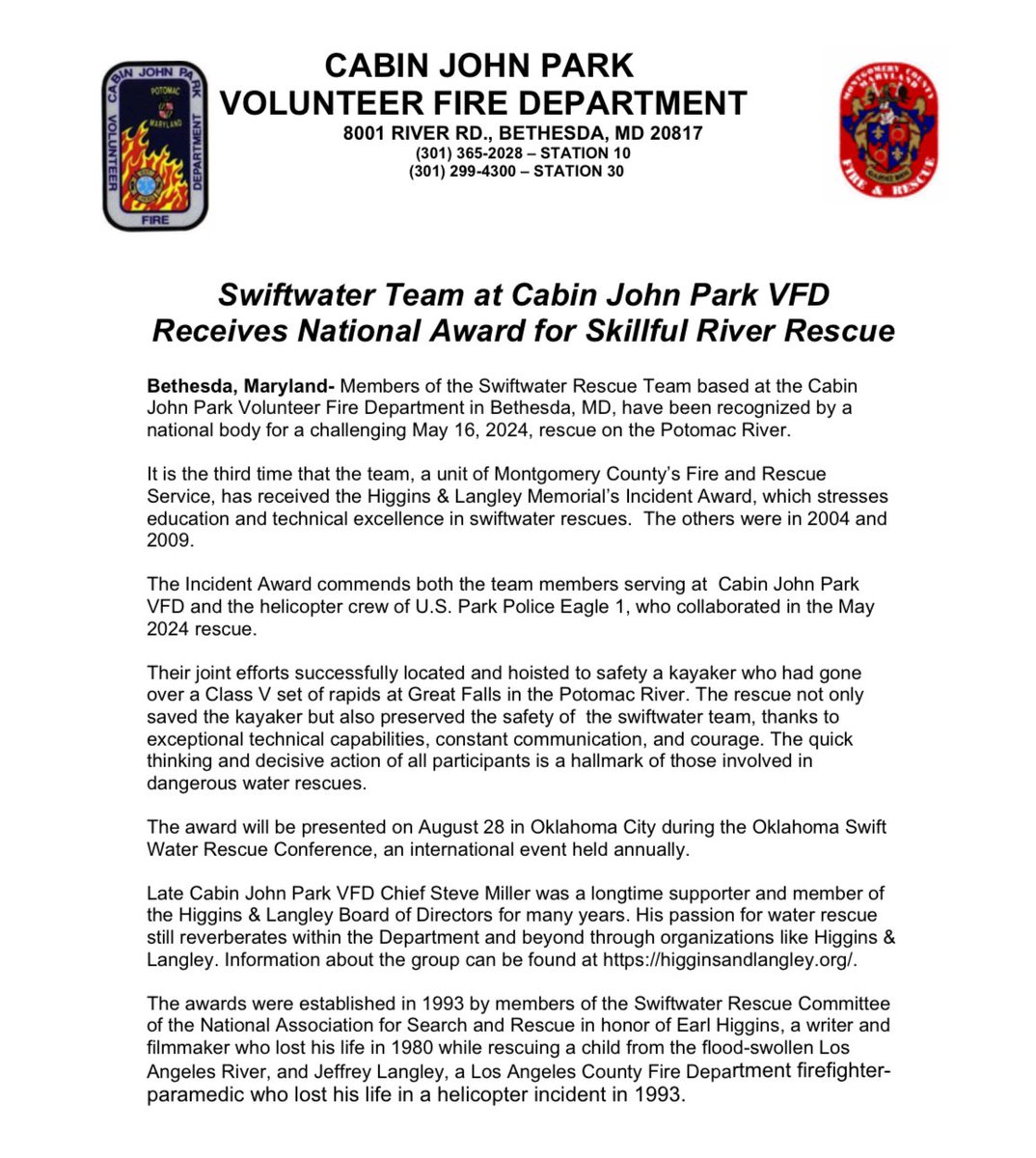 Cabin John Park VFD tweet media