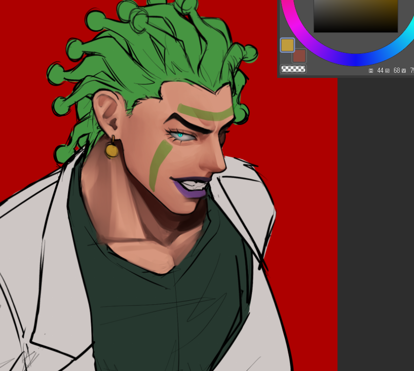 머리 그리면서 10번정도 화냄