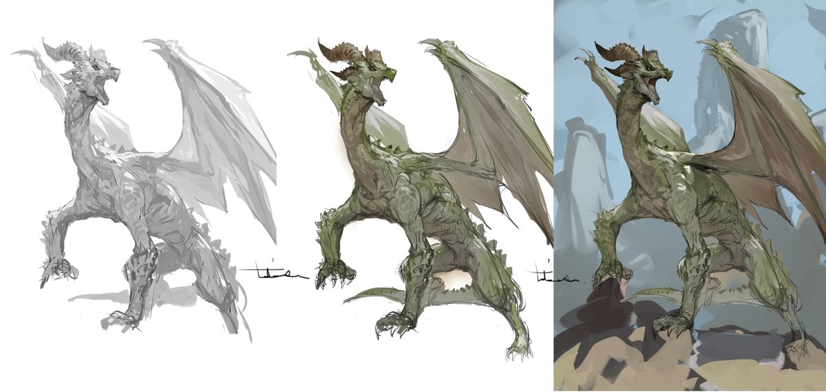 youtubeライブ配信で描いてるフツーのドラゴンです
ここまで5時間ぐらい？
完成まであと5時間ぐらいまででFIXしたい！
毎週水、土に11時から配信してます～✨
youtube.com/@toshiakitakay…