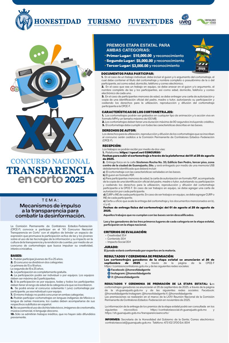 ¿Tienes entre 15 y 25 años? ¡Esta oportunidad es para ti! Consulta las bases de este concurso.