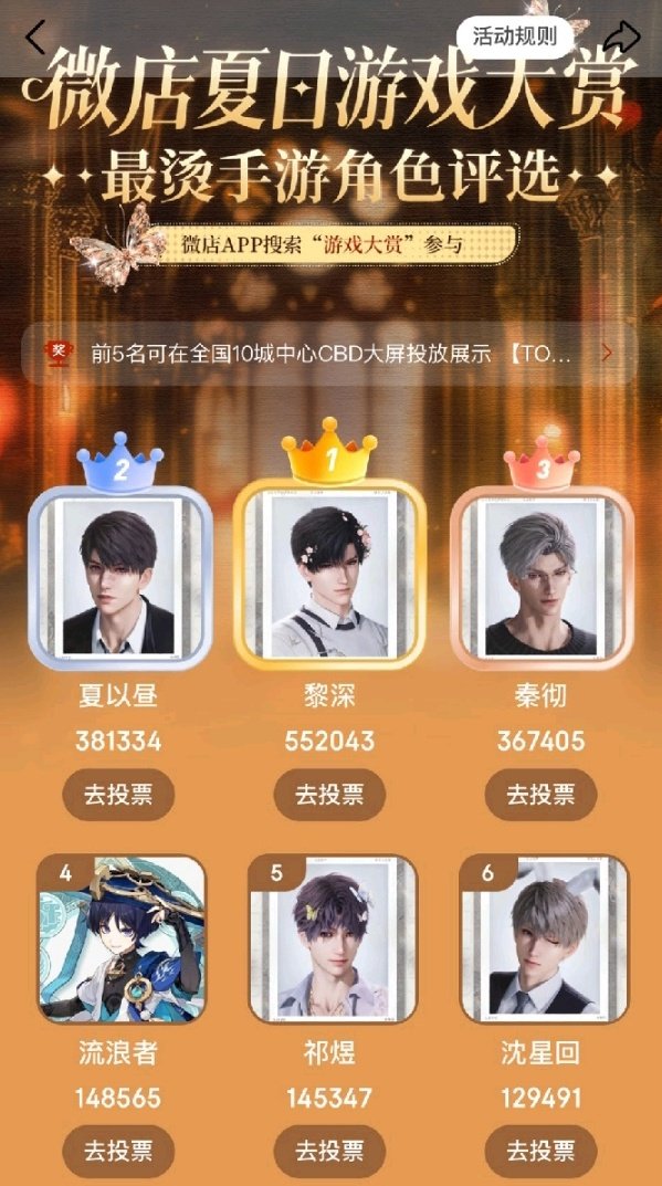 If this is because of Wanderer being in the top5 hottest mobile game character (surrounded by all LaDS men), i hope Da Wei gives us even more Scara content PLEASE 👀👀🤲🙏💕