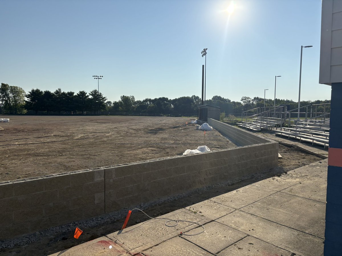 The baseball field renovation is starting to take shape!!