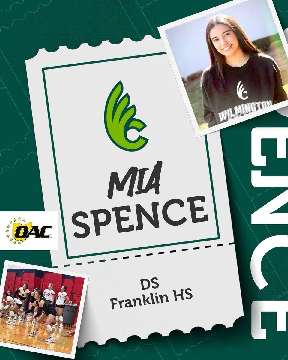 Last but not least… join us in introducing DS, Mia Spence from Franklin, TN! She will be majoring in Chemistry. We are so excited to have you, Mia! 🤩🏐💚
