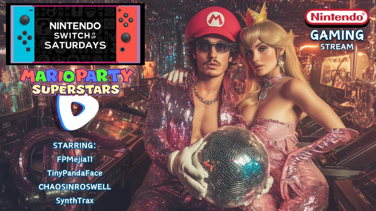 Mario Party SuperStars for Switch it up Saturdays with <a href="/FPMejia11/">FP</a> <a href="/TinyPandaface/">TinyPandaface</a> &amp; <a href="/ChaosInRoswell/">Chaos In Roswell</a> at 4pm PST / 7pm EST! ONLY ON RUMBLE! 
LINK--> rumble.com/v6xcwly-mario-…