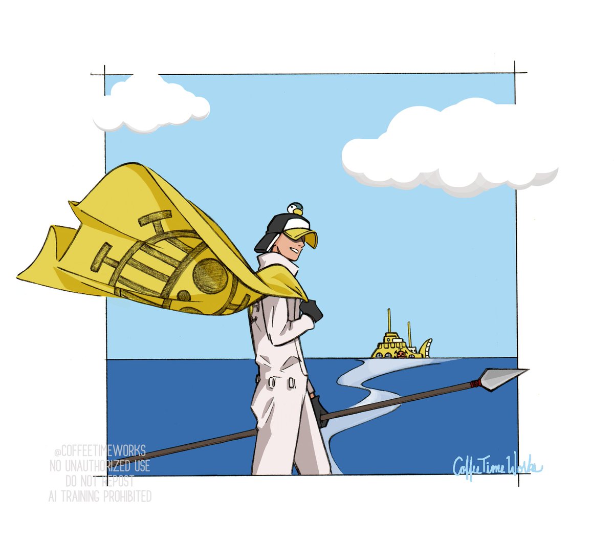 💛🏴‍☠️✨
(Heart Pirates Day!)

#ハートの海賊団の日
#ハートの日