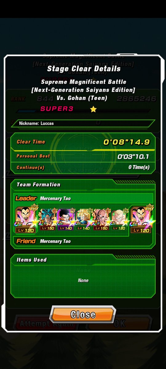 Dokkan's new siblings bond mission no item with the goat, Tao!