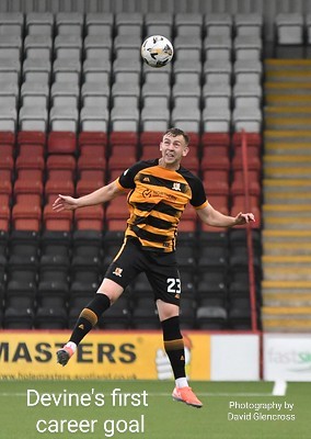 A Devine intervention!

No, not the Bayview wind but the first goal of David Devine's senior career &amp; a rock in defence 💪

Kudos to Steven Buchanan for his 100th Alloa appearance👏

Alloa secure six successive wins for the first time since 2016 🐝