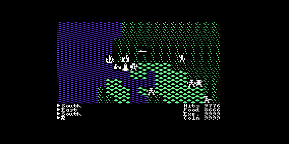 aleksieeben's tweet photo. VIC 20 Ultima I (wip) #vic20 #ultima #portedgames #retrogaming #mos6502 #8bit Boot, map view, castle https://t.co/9T9RIxI5sJ